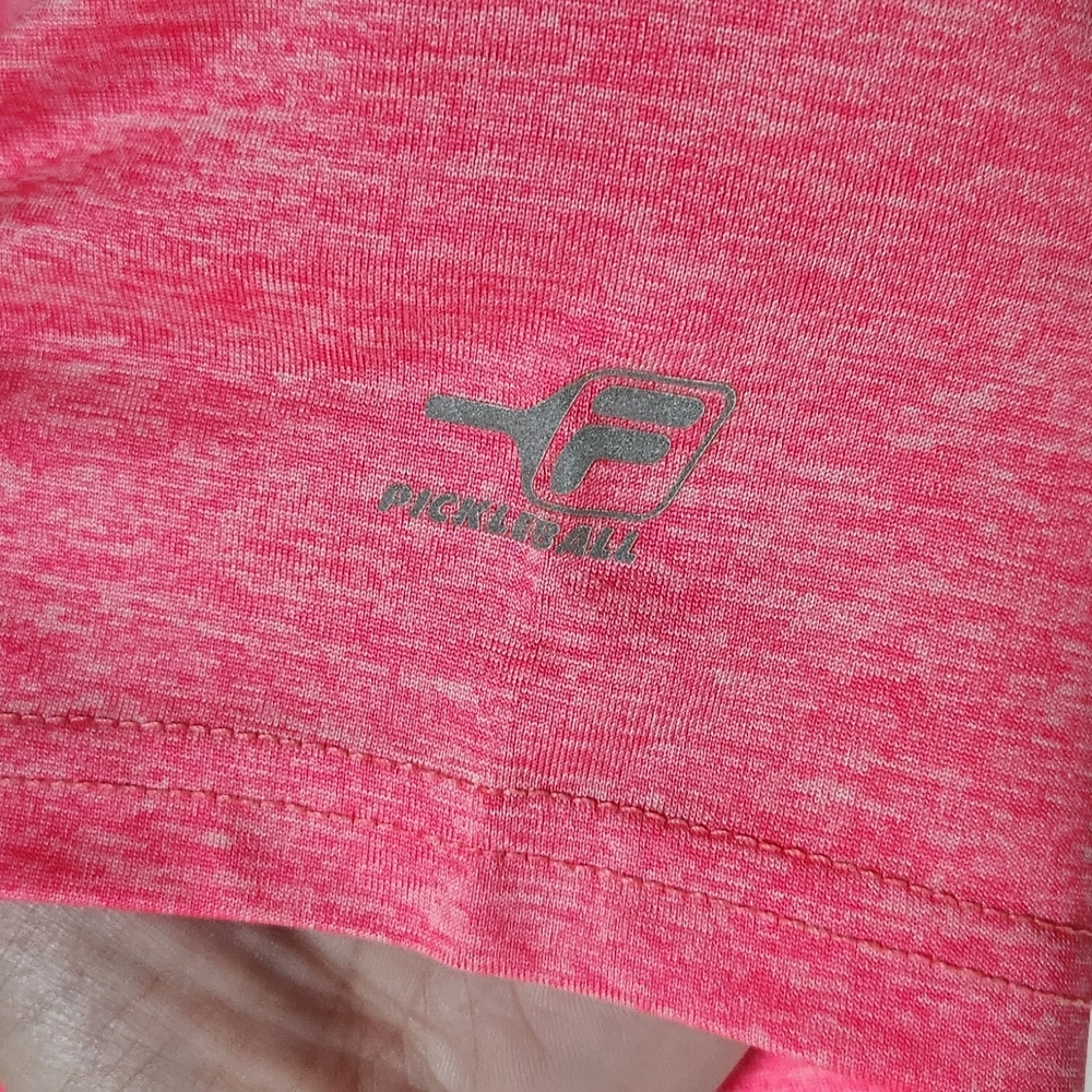 Fila Pink Heathered Pickpeball T-Shirt - Picture 2 of 5